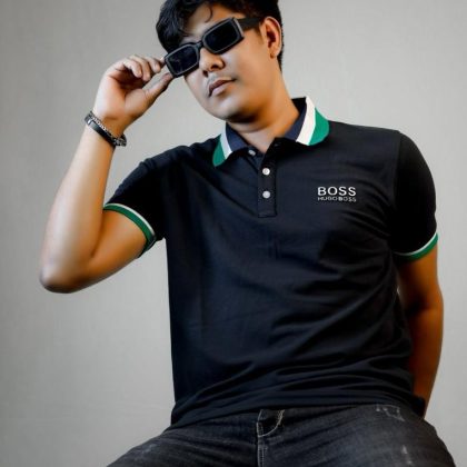 Luxury Men’s Polo T-Shirt – Black